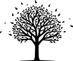 arbre - minimaliste et plat logo - vecteur illustration