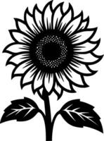 tournesol, minimaliste et Facile silhouette - vecteur illustration