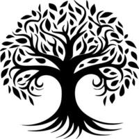 arbre - minimaliste et plat logo - vecteur illustration