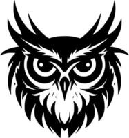 hibou - minimaliste et plat logo - vecteur illustration