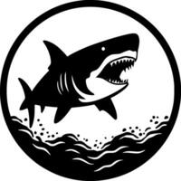 requin - minimaliste et plat logo - vecteur illustration