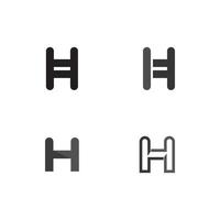h police et lettre design logo alphabet vecteur signe identité