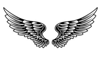 gratuit vecteur ancien ange ailes tatouage