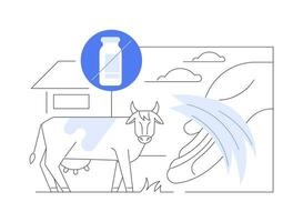 les hormones et antibiotiques gratuit animal nourriture isolé dessin animé vecteur illustrations.