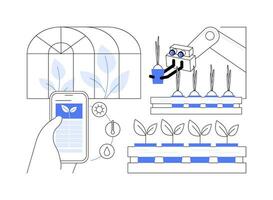 robotique serre isolé dessin animé vecteur illustrations.