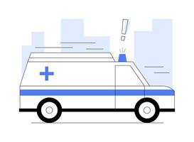 urgence patient transport abstrait concept vecteur illustration.