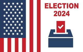 2024 présidentiel élection journée dans Etats-Unis, novembre 5, carte conception. voter pour votre futur vecteur