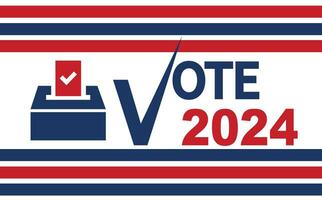 2024 présidentiel élection journée dans Etats-Unis, novembre 5, carte conception. voter pour votre futur vecteur