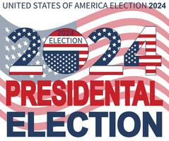 2024 présidentiel élection journée dans Etats-Unis, novembre 5, carte conception. voter pour votre futur vecteur