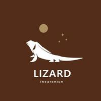 animal lézard Naturel logo vecteur icône silhouette rétro branché