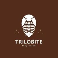 animal trilobite Naturel logo vecteur icône silhouette rétro branché