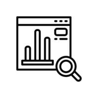 Les données une analyse icône. vecteur ligne icône pour votre site Internet, mobile, présentation, et logo conception.