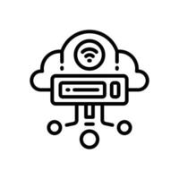 nuage l'informatique icône. vecteur ligne icône pour votre site Internet, mobile, présentation, et logo conception.