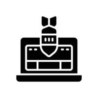 pirate attaque icône. vecteur glyphe icône pour votre site Internet, mobile, présentation, et logo conception.
