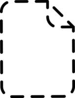 cacher fichier contour vecteur illustration icône