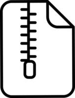 zippé fichier contour vecteur illustration icône