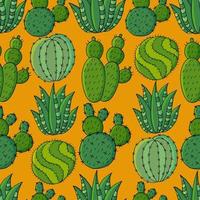 illustration vectorielle mignon. cactus, aloès, succulentes. éléments naturels décoratifs vecteur