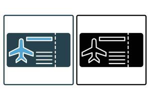 embarquement passer icône. icône en relation à air Voyage et vol information. solide icône style. élément illustration vecteur