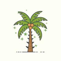 illustration de vecteur de palmier isolé sur fond blanc
