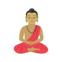 Budha icône clipart avatar logotype isolé vecteur illustration