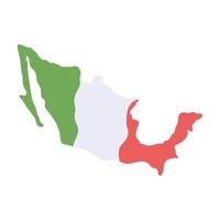 pays de la carte mexicaine vecteur