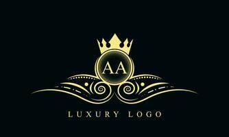 initiale lettre aa luxe logo conception. aa logo conception vecteur modèle pour entreprise, mariage, anniversaire. pro vecteur