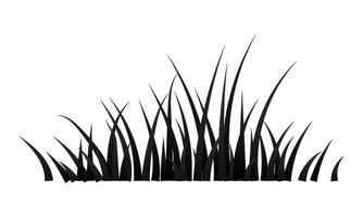vecteur noir herbe silhouette croissance pelouse plante frontière