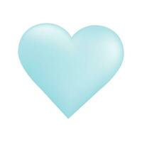 vecteur turquoise cœur icône isolé article sur blanc Contexte