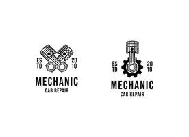 automobile mécanicien logo conception. mécanicien prestations de service, auto réparation logo. conception modèle, vecteur illustration.