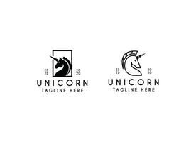 Licorne logo conception modèle vecteur