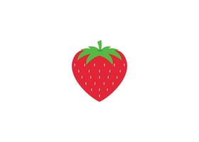 fraise l'amour vecteur logo conception