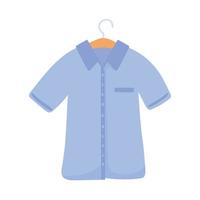 chemise bleue suspendue vecteur