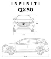 infini qx50 voiture plan vecteur