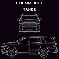 Chevrolet Tahoe voiture plan vecteur