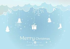joyeux Noël et content Nouveau année Contexte pour salutation cartes vecteur texte caractères