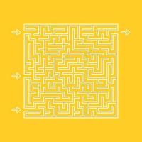 labyrinthe carré coloré. jeu pour les enfants. casse-tête pour les enfants. énigme du labyrinthe. illustration vectorielle plane. vecteur