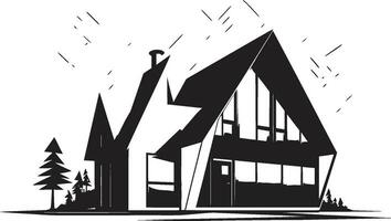 futuriste habitat marque architecture conception vecteur emblème contemporain demeure icône maison idée conception dans vecteur