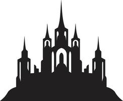 Urbain hauteurs esquisser multiétage paysage urbain vecteur logo centre ville gratte-ciel silhouette multiétage bâtiment dans vecteur icône
