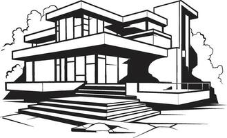 branché habitat marque moderne maison idée conception dans vecteur élégant vivant icône élégant maison conception vecteur logo