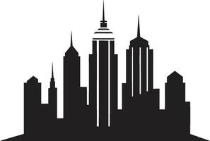 gratte-ciel cityline esquisser multiétage vecteur logo paysage urbain multiétage silhouette Urbain bâtiment conception dans vecteur logo