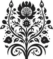 enraciné tradition décoratif ethnique floral élément culturel éclat ethnique floral logo icône vecteur