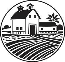 agraire demeure marque ferme conception vecteur emblème rural habitation impression Les agriculteurs maison vecteur logo