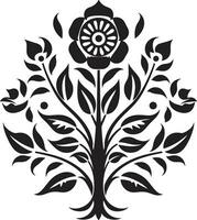 folklore fleur ethnique floral symbole conception coutumier fleurir décoratif ethnique floral icône vecteur