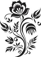 originaire de motifs décoratif ethnique floral symbole tribal Floraison ethnique floral logo icône conception vecteur