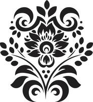 ancestral talent artistique ethnique floral logo icône culturel essence décoratif ethnique floral symbole vecteur
