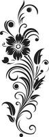 radiant fabriqués à la main vignes iconique logo symbole capricieux floral élégance main rendu vecteur icône