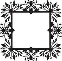 complexe motifs noir vecteur fleurs floral pavages géométrique tuile conception