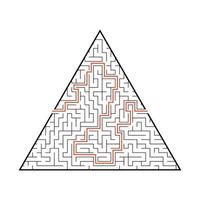grand labyrinthe difficile. jeu pour enfants et adultes. casse-tête pour les enfants. énigme du labyrinthe. illustration vectorielle plane. vecteur