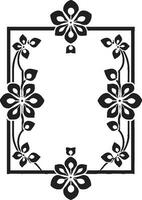 à motifs géométrie noir vecteur floral botanique symétrie géométrique tuile icône