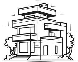 élégant Résidentiel symbole élégant maison idée vecteur icône à la mode demeure emblème moderne maison conception vecteur icône